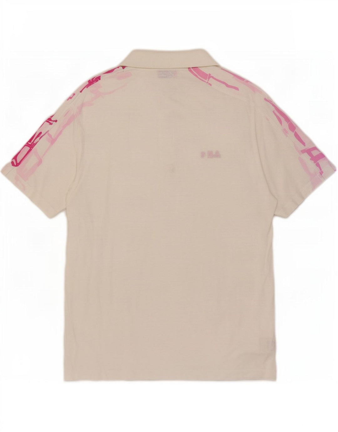 Fila Mens Graphic Polo Shirt IT 52 Large White Cotton
