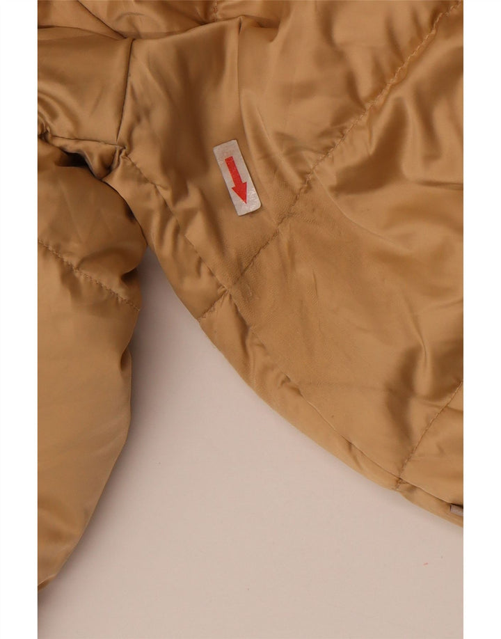 Geox Womens Hooded Padded Jacket UK 10 Small Beige Polyamide