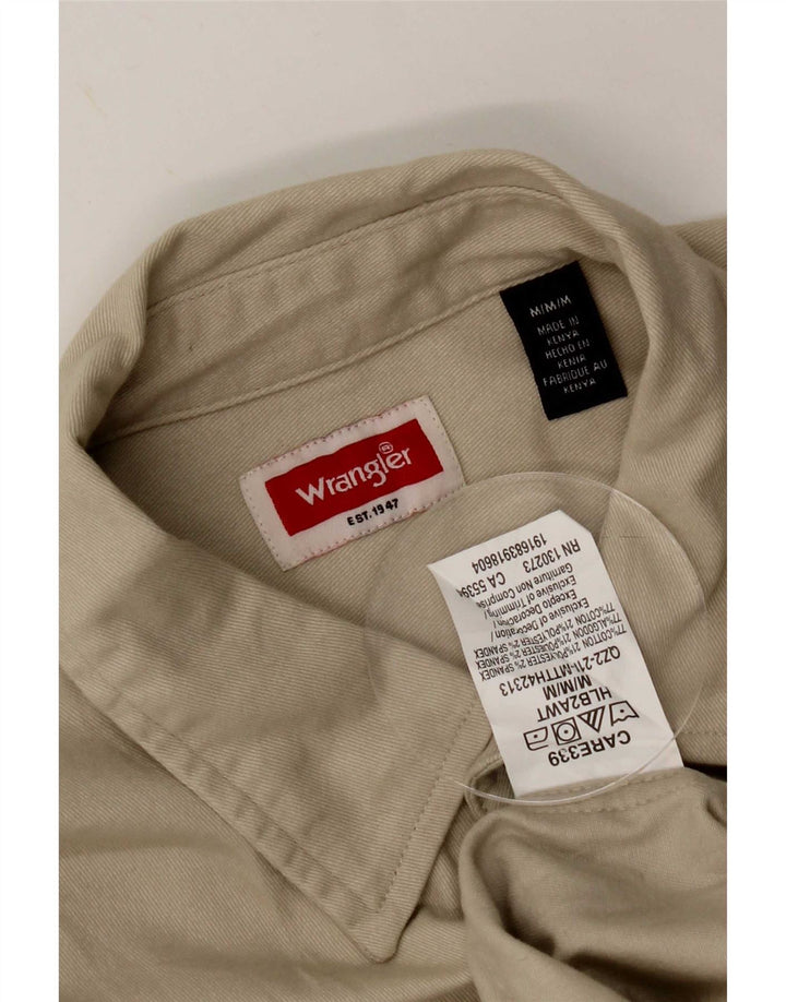 Wrangler Mens Shirt Medium Green Cotton