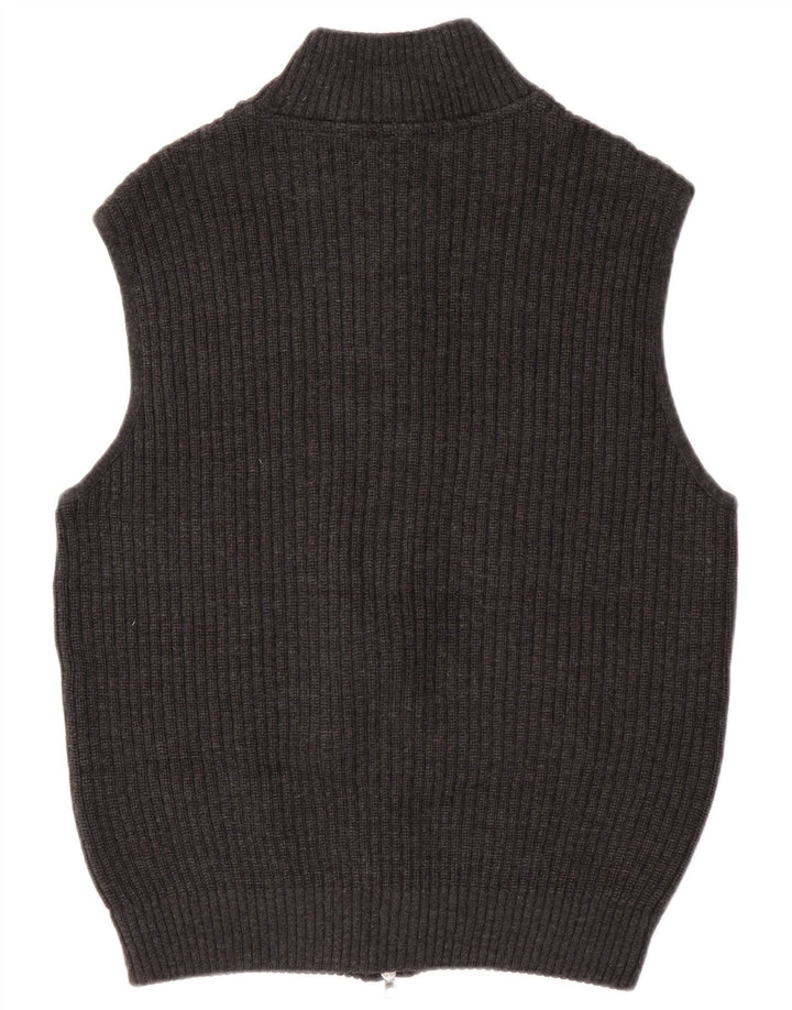 Bramante Mens Cardigan Sweater Medium Grey Virgin Wool