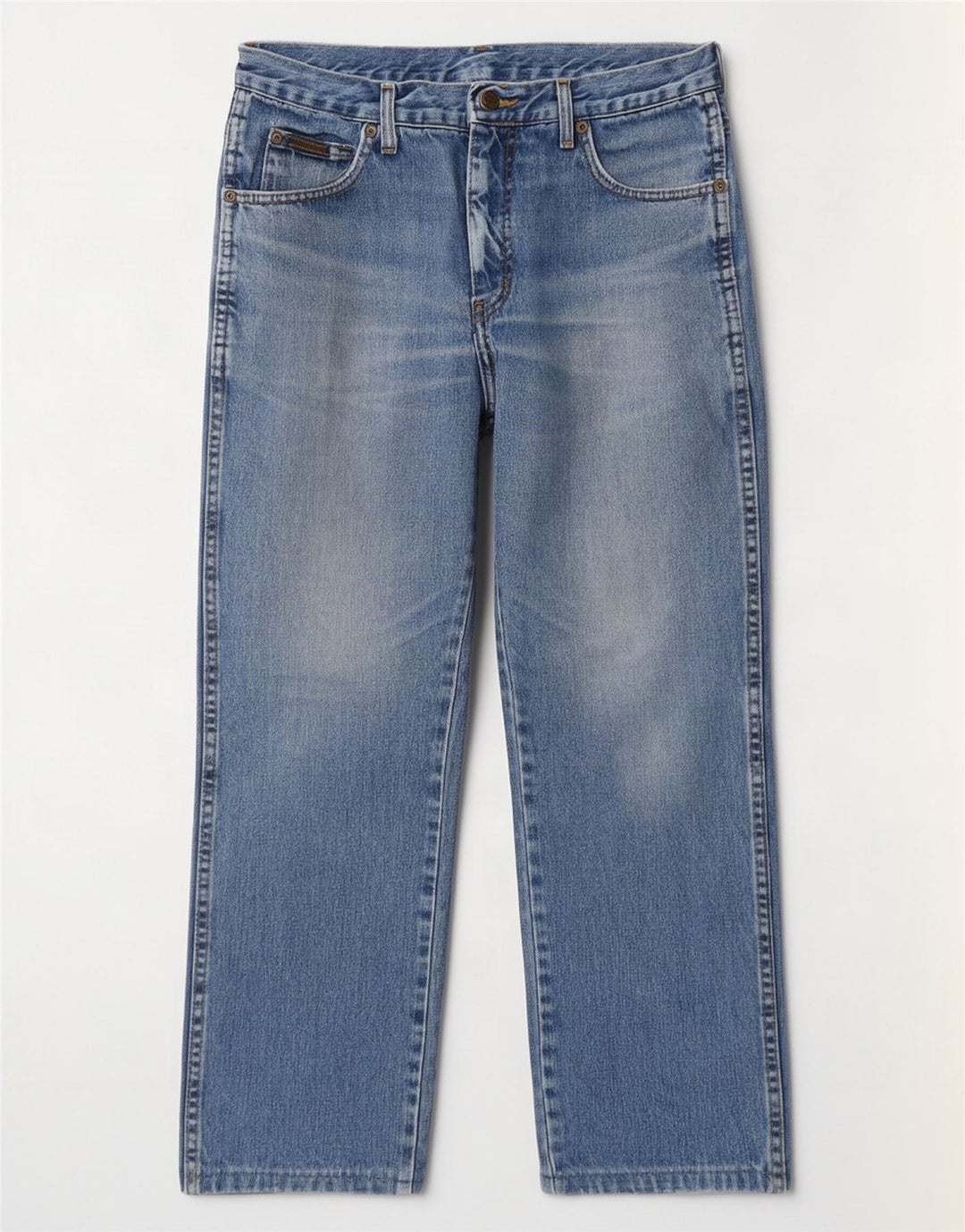 Wrangler Mens Texas Straight Jeans W32 L27 Blue Cotton