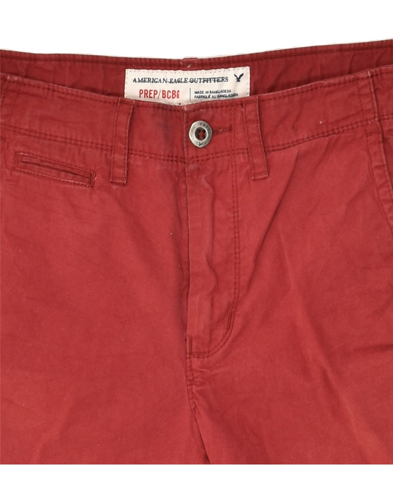 AMERICAN EAGLE Mens Chino Shorts W31 Medium  Red Cotton | Vintage American Eagle | Thrift | Second-Hand American Eagle | Used Clothing | Messina Hembry 