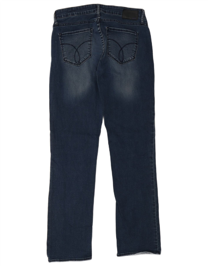 Calvin Klein Womens Straight Jeans W30 L32 Navy Blue Cotton