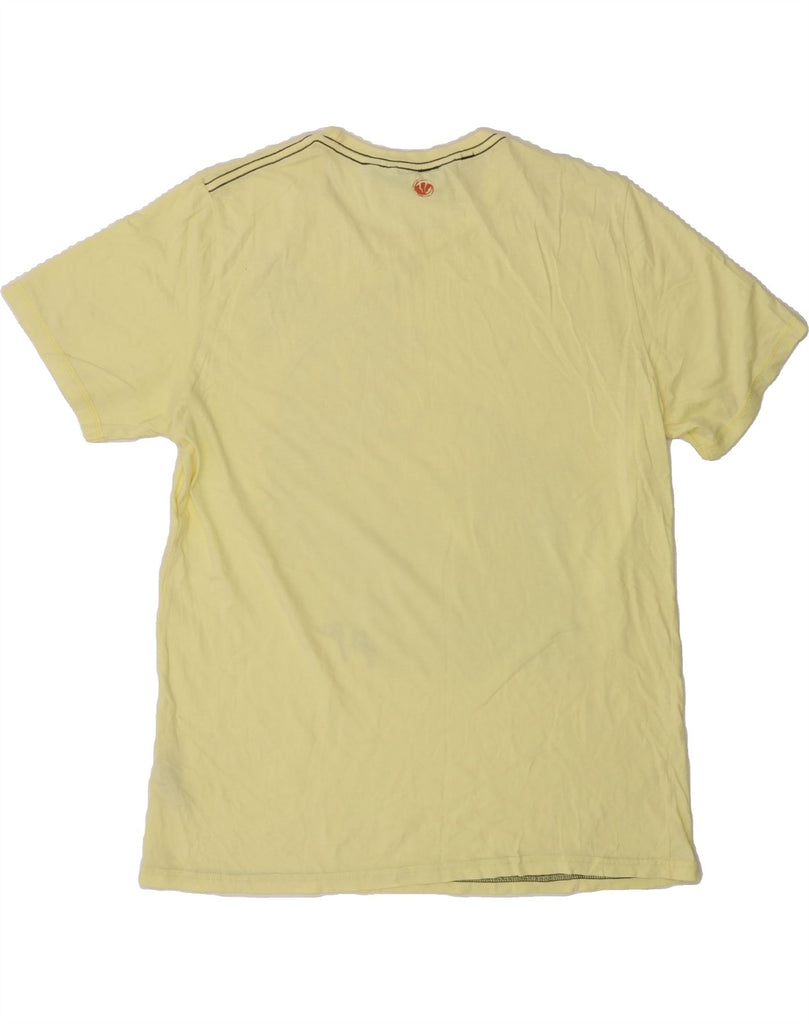 FAT FACE Womens Graphic T-Shirt Top UK 16 Large Yellow Cotton Vintage Fat Face and Second-Hand Fat Face from Messina Hembry 