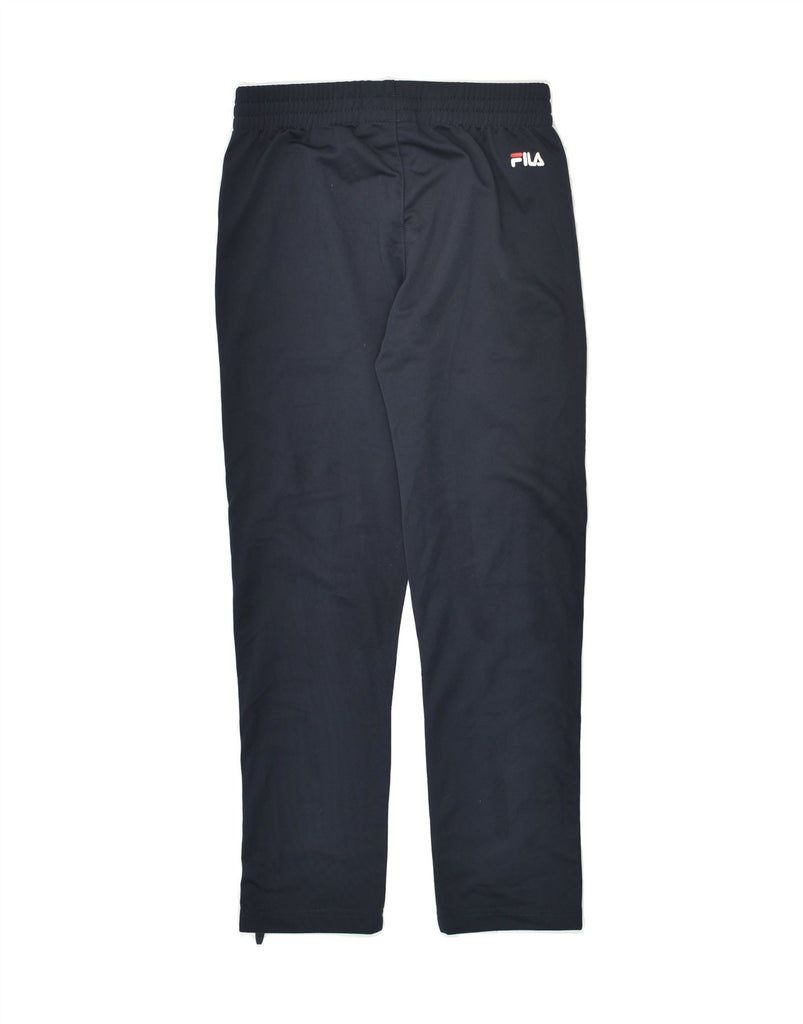 FILA Boys Graphic Tracksuit Trousers 9-10 Years Navy Blue Polyester | Vintage Fila | Thrift | Second-Hand Fila | Used Clothing | Messina Hembry 