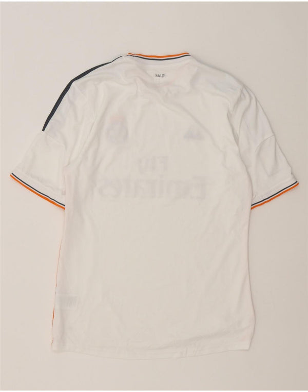 Adidas Mens Real Madrid Graphic T-Shirt Top Medium White Polyester