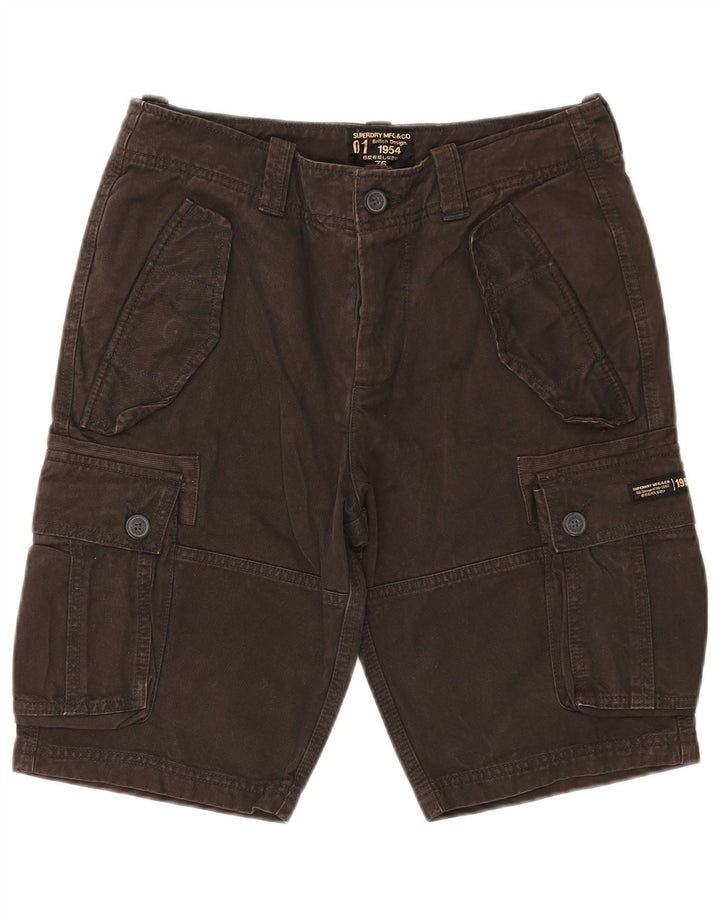 Superdry Mens Cargo Shorts W30 Medium Brown Cotton