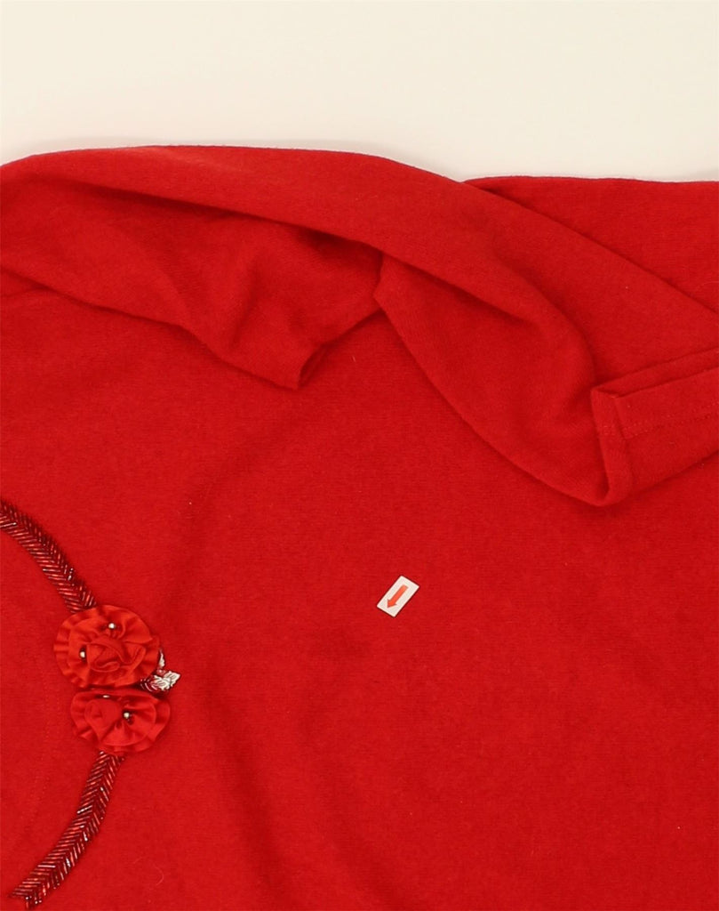 VINTAGE Womens Crew Neck Jumper Sweater UK 18 XL Red Wool | Vintage Vintage | Thrift | Second-Hand Vintage | Used Clothing | Messina Hembry 