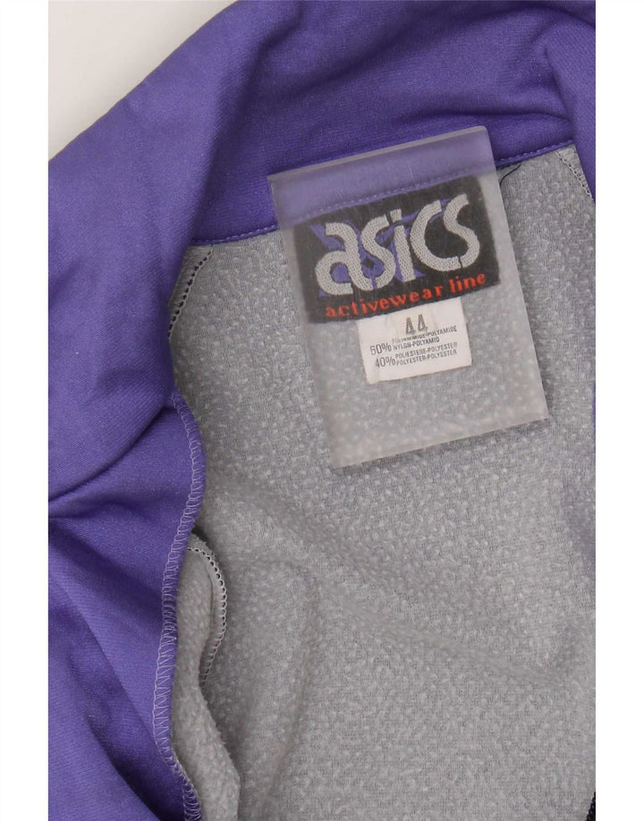 Asics Womens Graphic Tracksuit Trousers IT 44 Medium Navy Blue Colourblock
