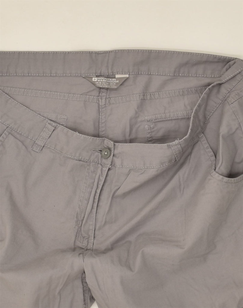 MOUNTAIN WAREHOUSE Womens Casual Shorts UK 18 XL W38 Grey Cotton | Vintage Mountain Warehouse | Thrift | Second-Hand Mountain Warehouse | Used Clothing | Messina Hembry 