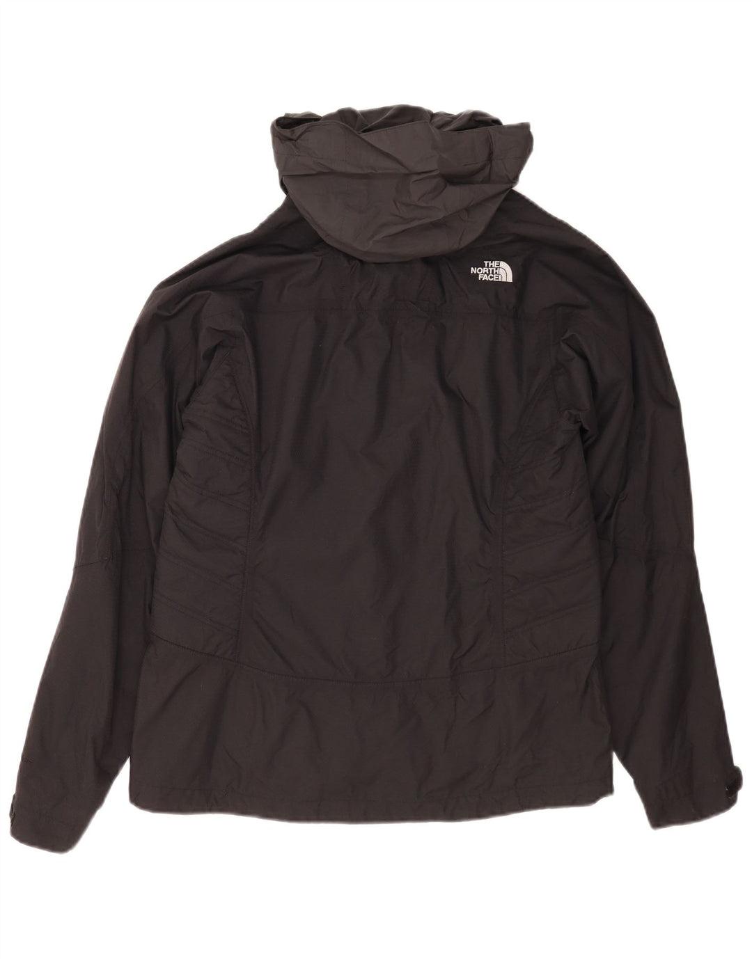 The North Face Womens Hooded Windbreaker Jacket UK 14 Medium Black Nylon