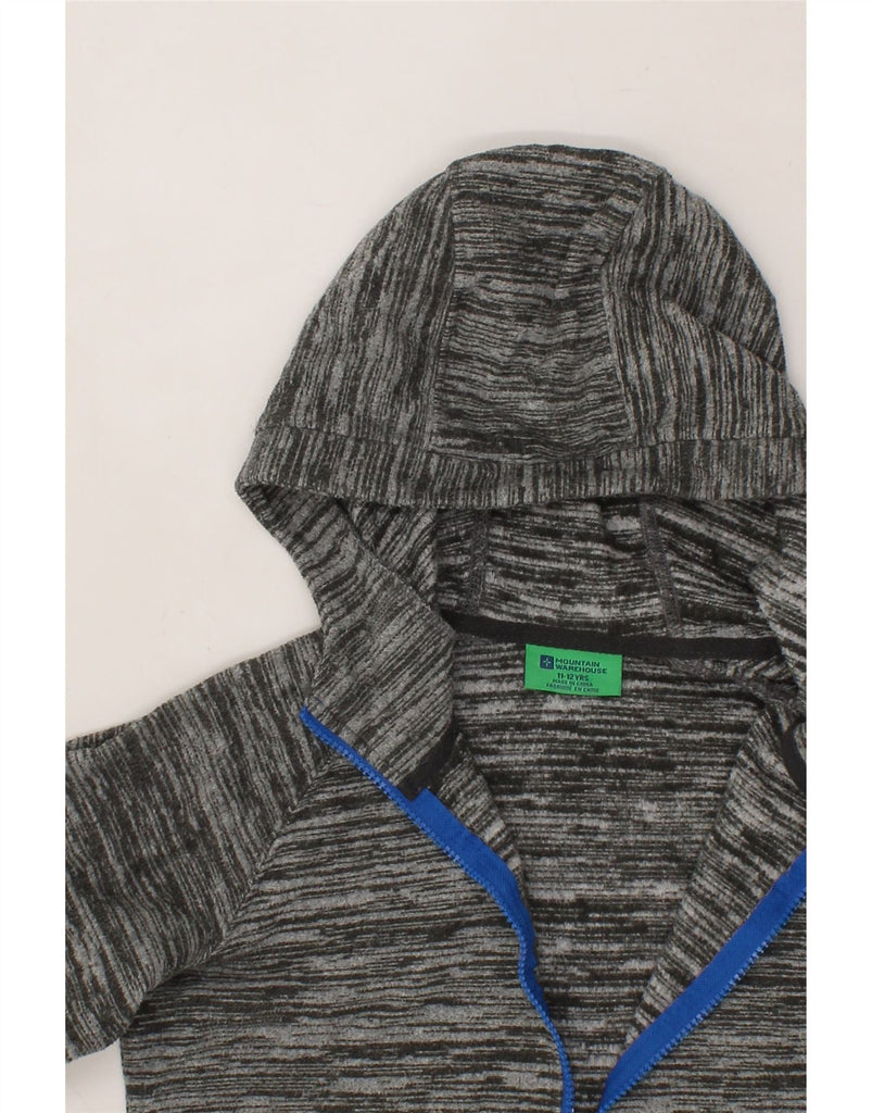 MOUNTAIN WAREHOUSE Boys Fleece Zip Hoodie Sweater 11-12 Years Grey Flecked Vintage Mountain Warehouse and Second-Hand Mountain Warehouse from Messina Hembry 