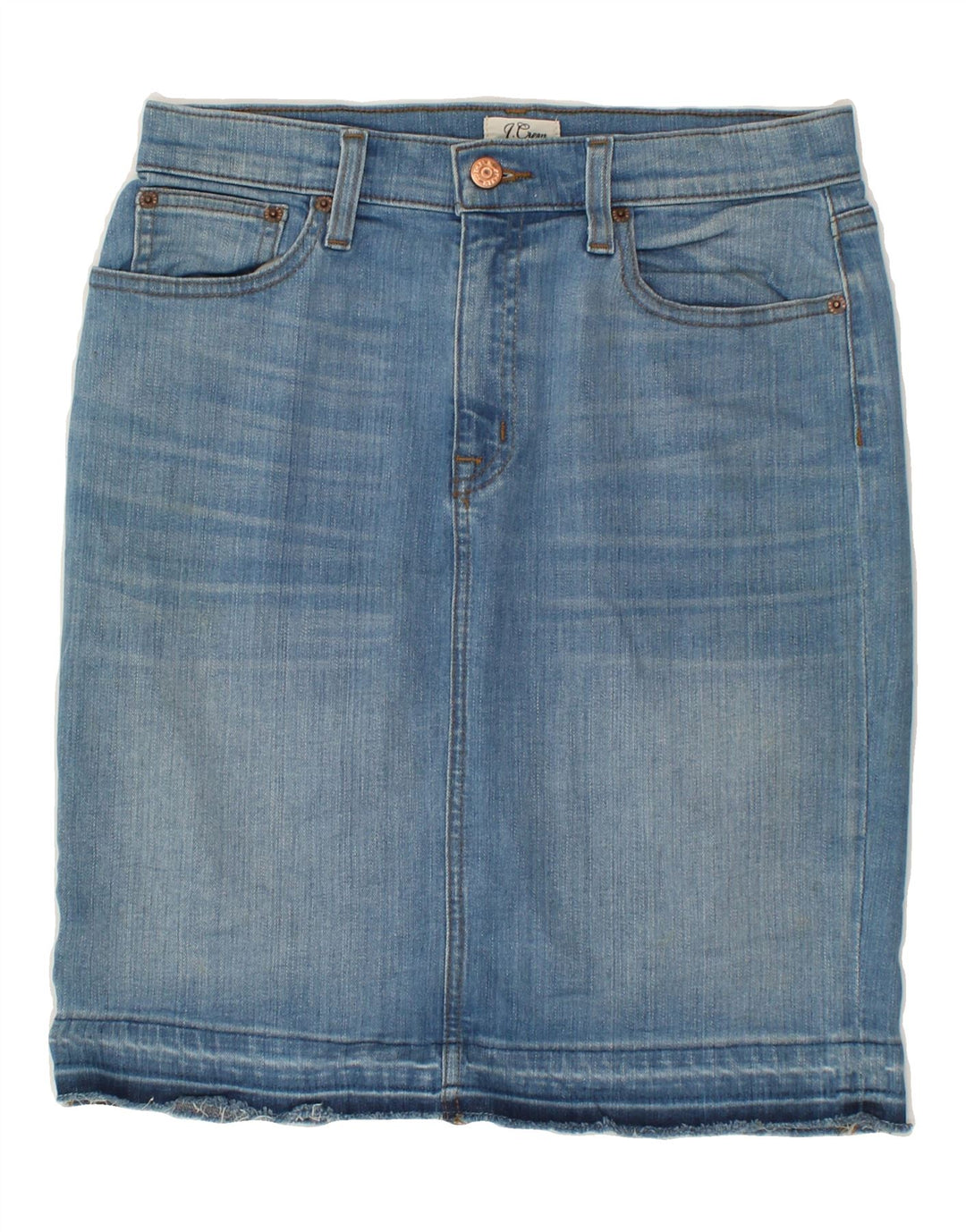 J. CREW Womens Denim Skirt W27 Small Blue Cotton Vintage J. Crew and Second-Hand J. Crew from Messina Hembry 