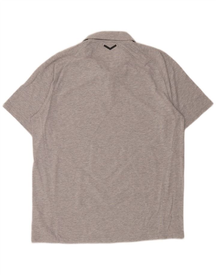 PUMA Mens Polo Shirt Large Grey Cotton