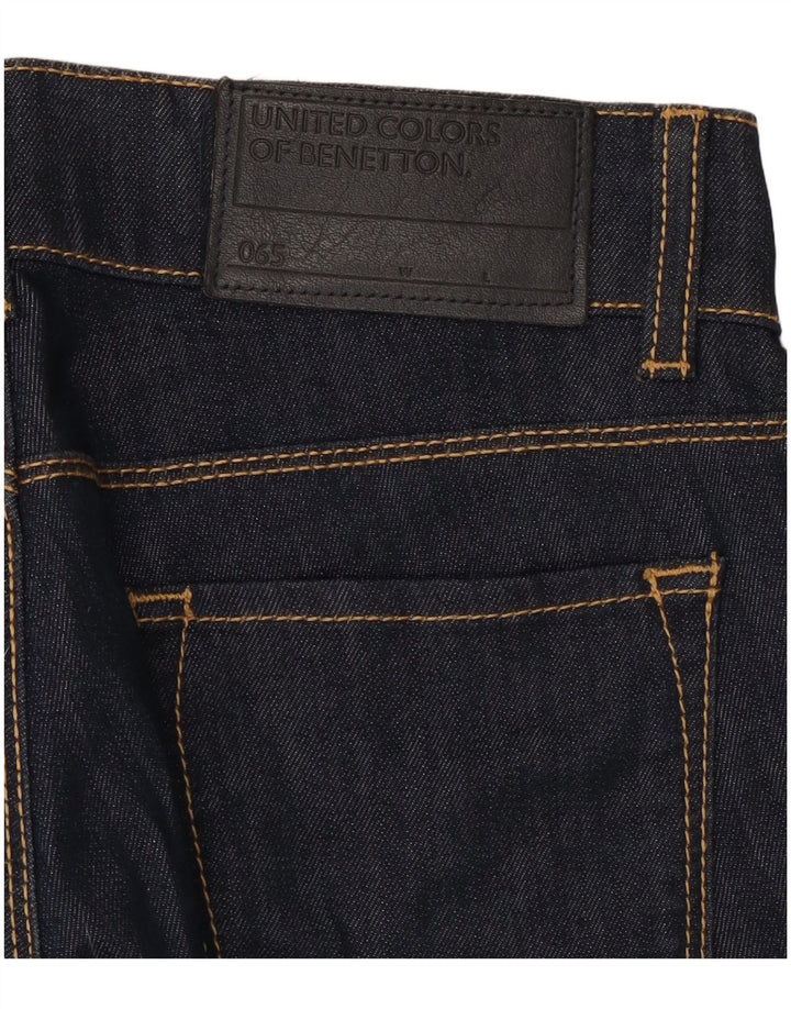 Benetton Womens Flared Jeans W28 L31 Navy Blue
