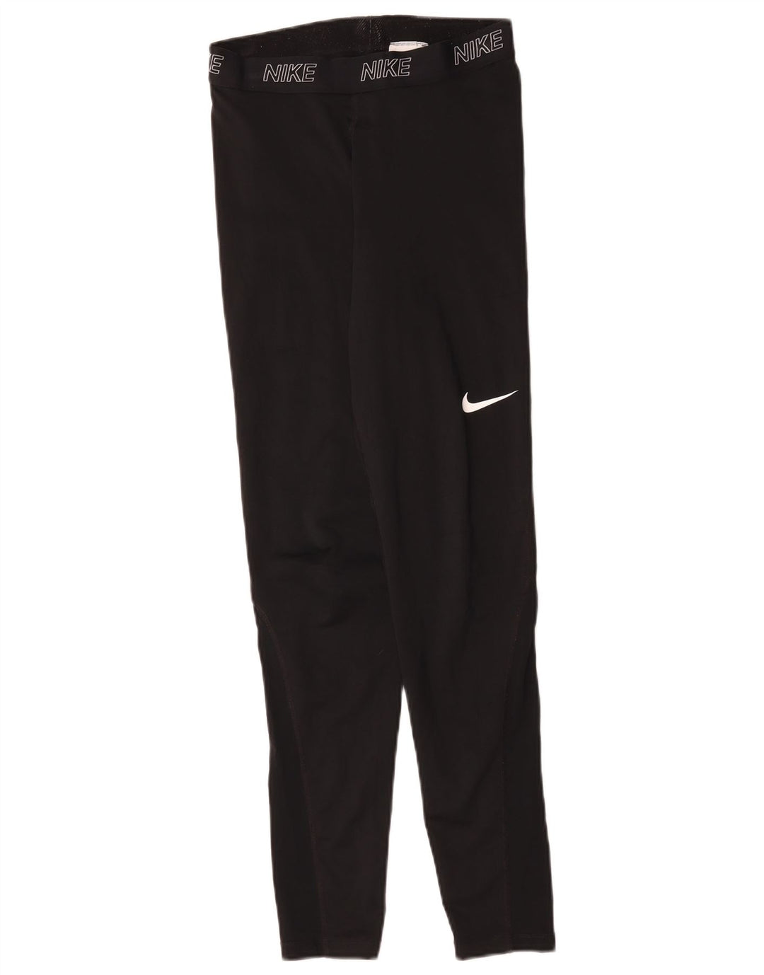 Nike Womens Graphic Leggings UK 12 Medium Black Polyester