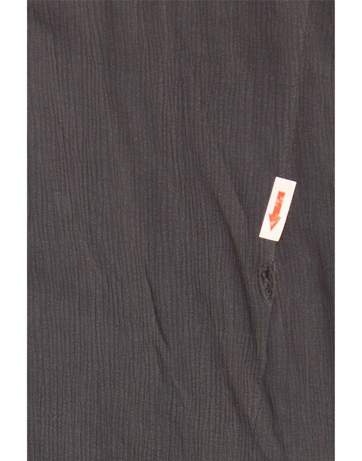 Zara Womens 3/4 Sleeve Shirt Blouse UK 14 Medium Grey