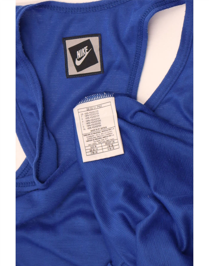 Nike Mens Vest Top UK 39/41 Medium Blue Polyester