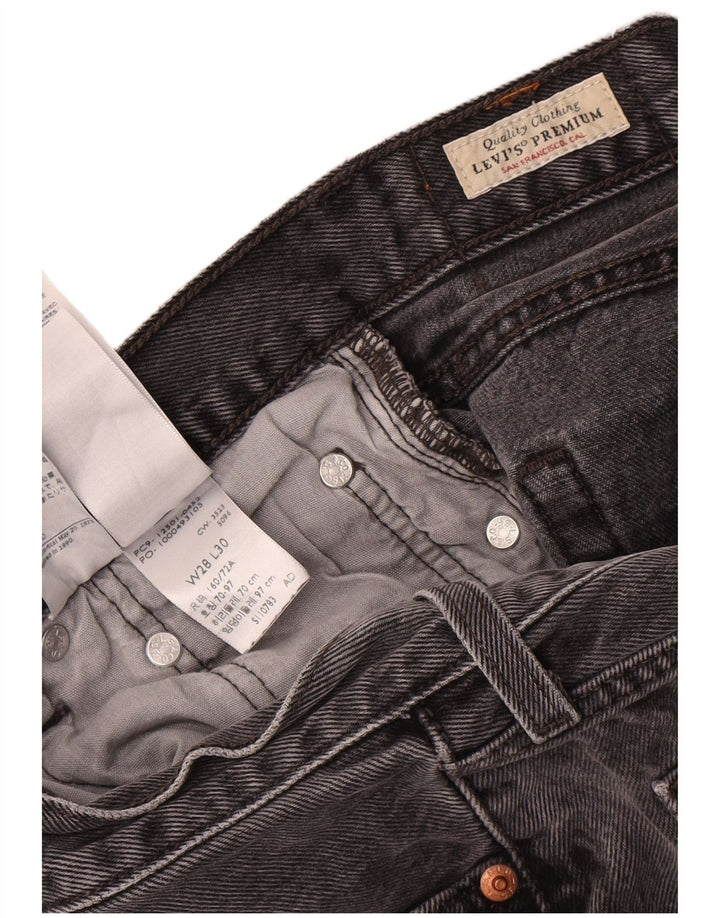 Levi's Womens 501 Straight Jeans W28 L26 Grey Cotton