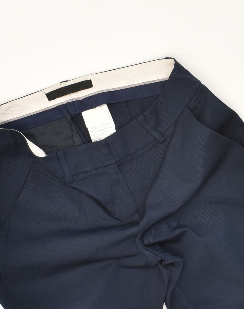 VINTAGE Womens Slim Chino Trousers UK 6 XS W27 L20 Navy Blue Acetate | Vintage Vintage | Thrift | Second-Hand Vintage | Used Clothing | Messina Hembry 