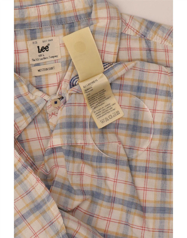 Lee Mens Short Sleeve Shirt Large Multicoloured Check Cotton