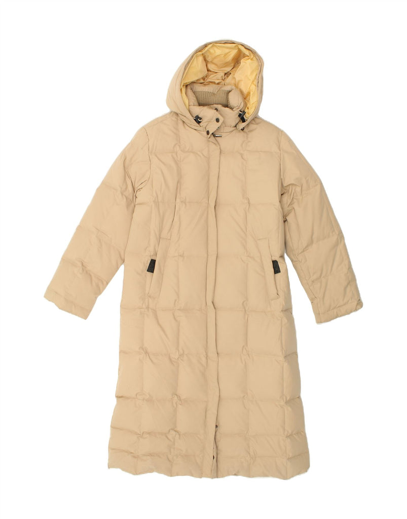 MURPHY & NYE Womens Hooded Padded Coat UK 14 Medium Beige Polyester Vintage Murphy & Nye and Second-Hand Murphy & Nye from Messina Hembry 