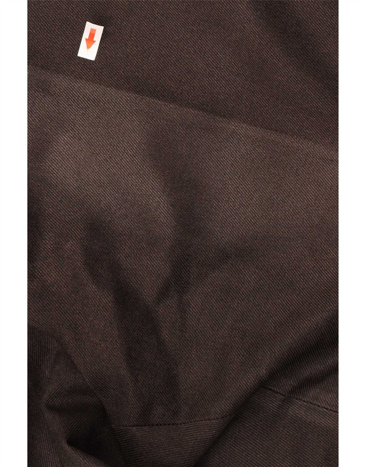 Marks & Spencer Mens Straight Regular Suit Trousers W42 L29 Brown Polyester