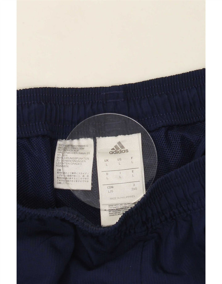 Adidas Mens Tracksuit Trousers Large Navy Blue Polyester