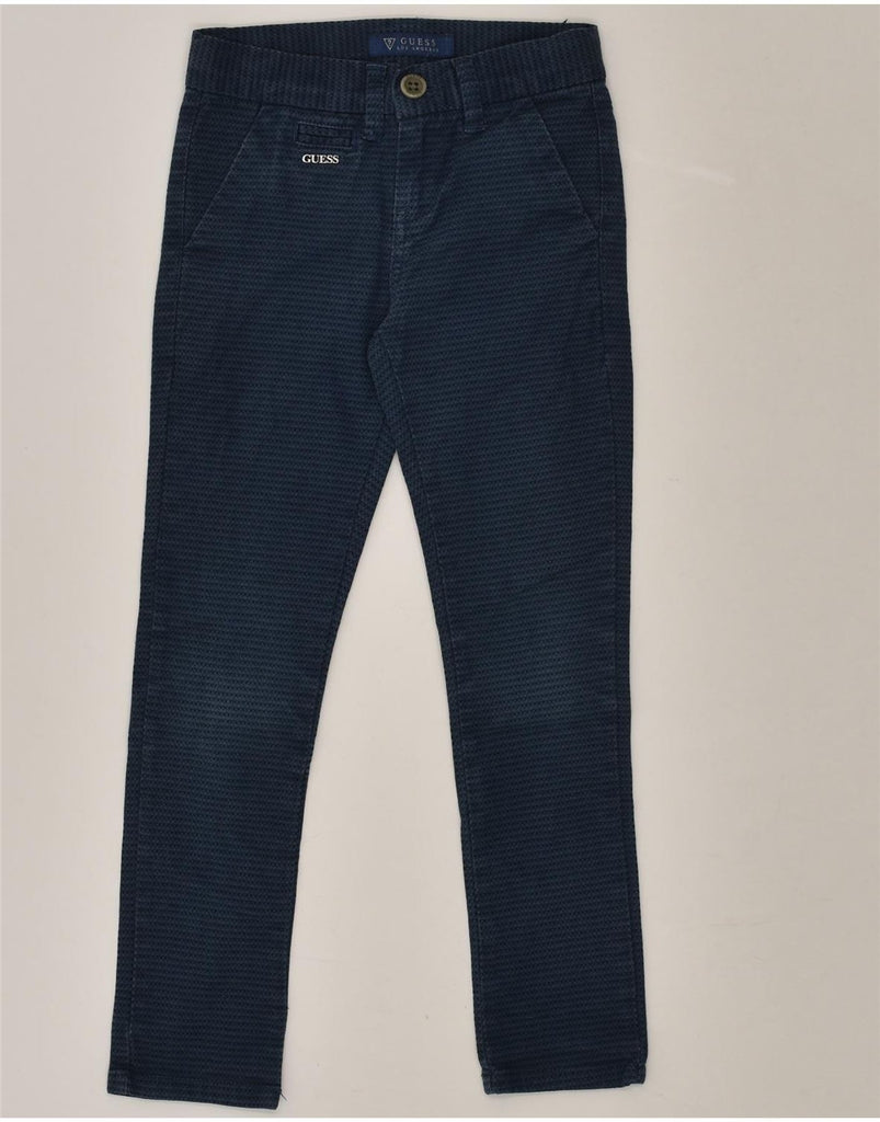 GUESS Boys Slim Chino Trousers 5-6 Years Small W22 L21 Navy Blue Cotton | Vintage Guess | Thrift | Second-Hand Guess | Used Clothing | Messina Hembry 