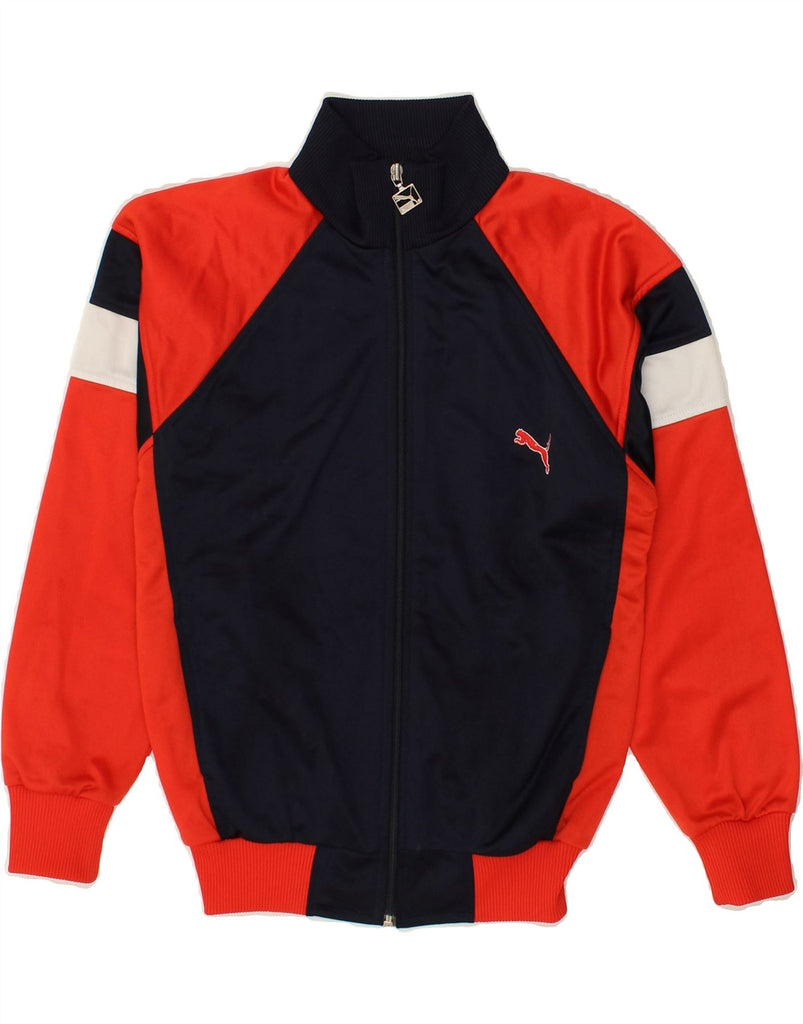 PUMA Boys Graphic Tracksuit Top Jacket 11-12 Years Large Red Colourblock | Vintage Puma | Thrift | Second-Hand Puma | Used Clothing | Messina Hembry 