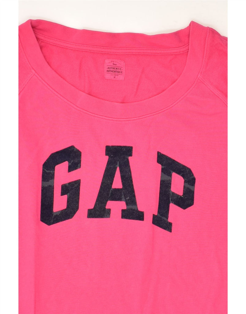 GAP Womens Graphic Top 3/4 Sleeve UK 14 Medium Pink Cotton | Vintage Gap | Thrift | Second-Hand Gap | Used Clothing | Messina Hembry 