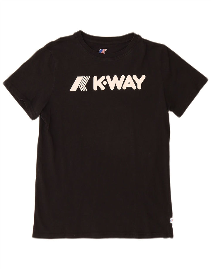 K-Way Mens Graphic T-Shirt Top Small Black