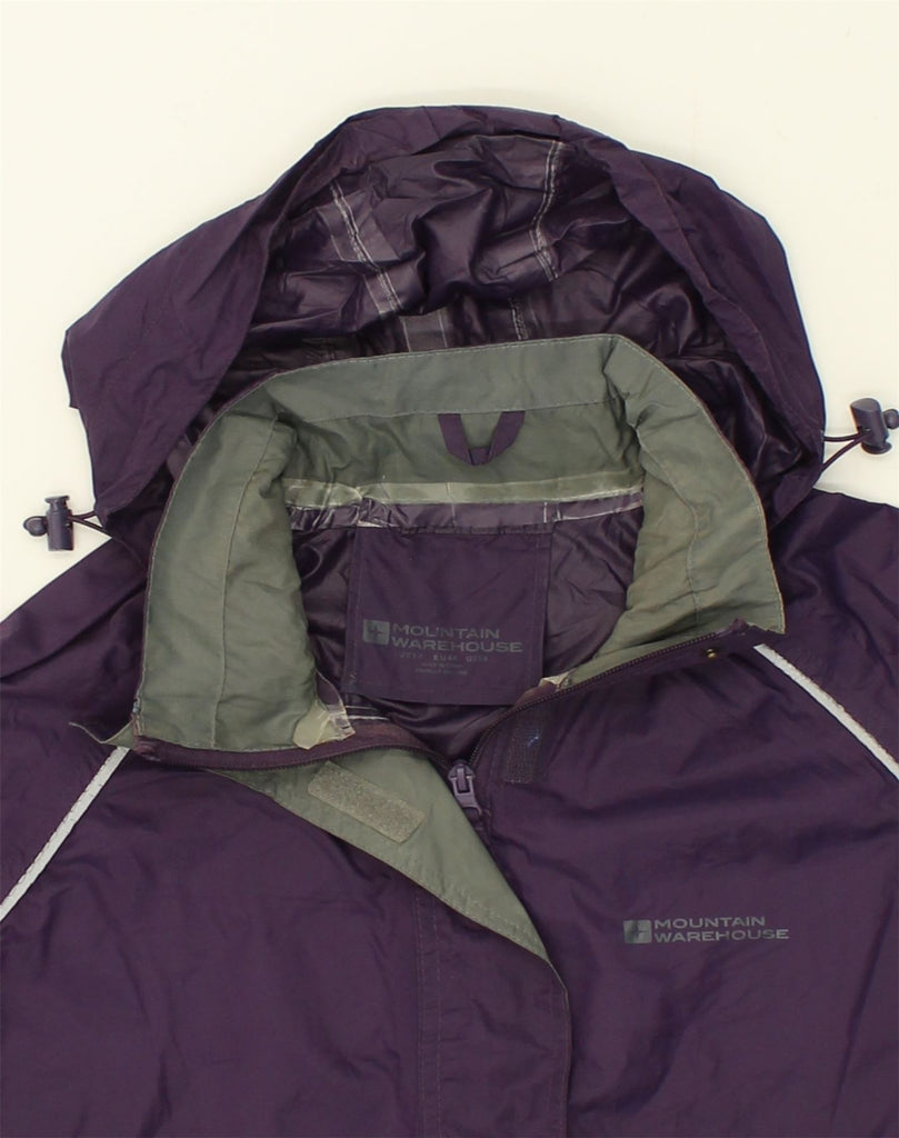 MOUNTAIN WAREHOUSE Womens Hooded Windbreaker Jacket UK 12 Medium  Purple | Vintage Mountain Warehouse | Thrift | Second-Hand Mountain Warehouse | Used Clothing | Messina Hembry 