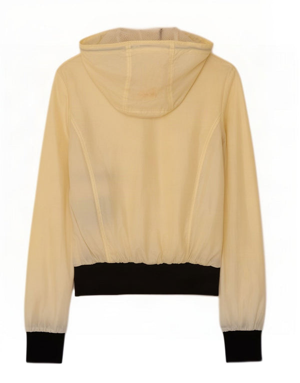 Refrigiwear Womens Hooded Rain Jacket UK 14 Medium Yellow Colourblock