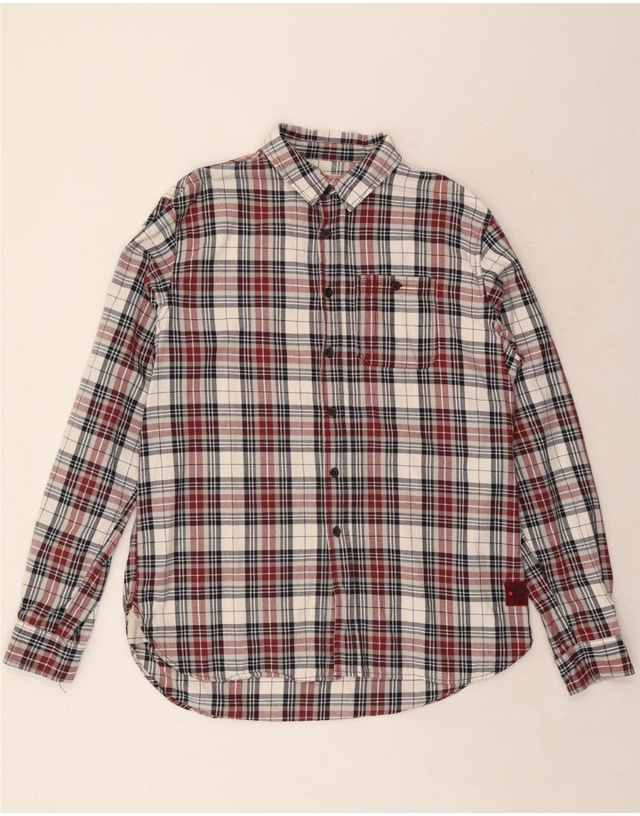 THINK PINK Mens Flannel Shirt 2XL Red Check Cotton