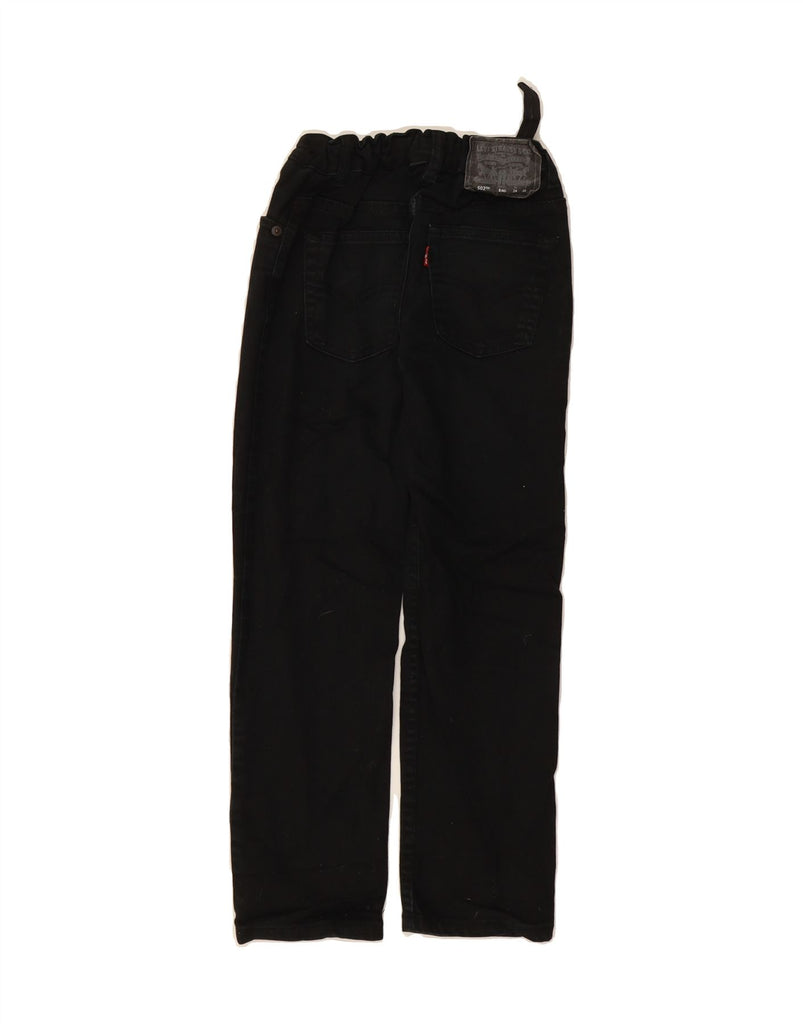 LEVI'S Boys 502 Tapered Jeans 7-8 Years W24 L22 Black Cotton Vintage Levi's and Second-Hand Levi's from Messina Hembry 