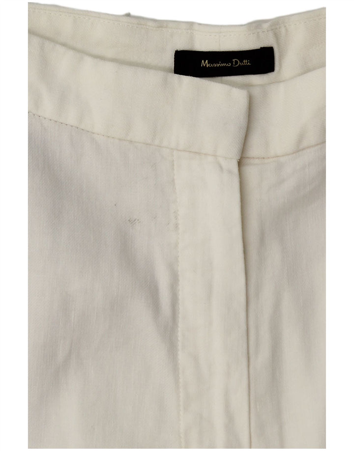 MASSIMO DUTTI Womens Tapered Chino Trousers EU 40 Medium W30 L27 White