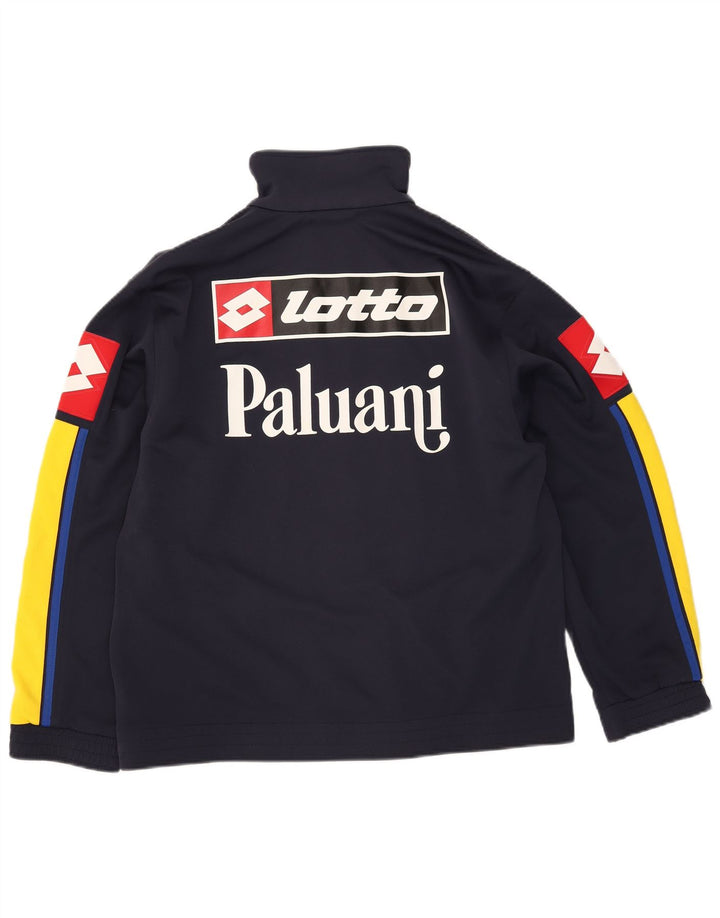 Lotto Mens Graphic Full Tracksuit Large  Navy Blue Colourblock Polyester