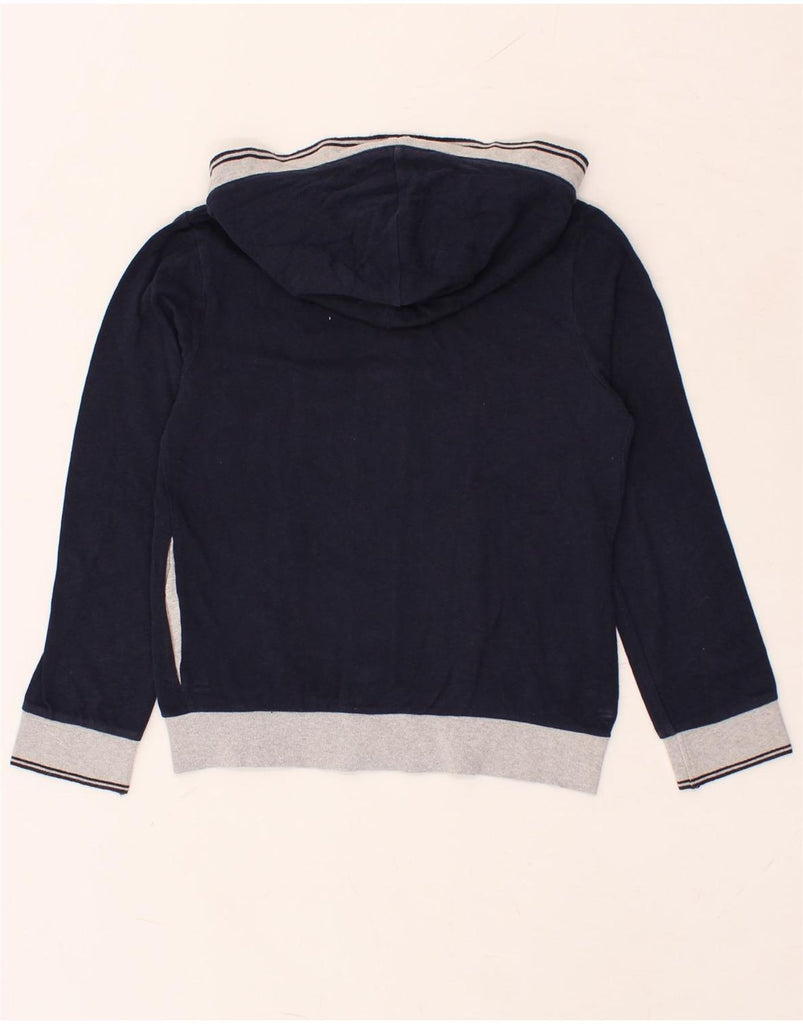 FAY Boys Hooded Cardigan Sweater 9-10 Years Navy Blue Colourblock Cotton | Vintage Fay | Thrift | Second-Hand Fay | Used Clothing | Messina Hembry 