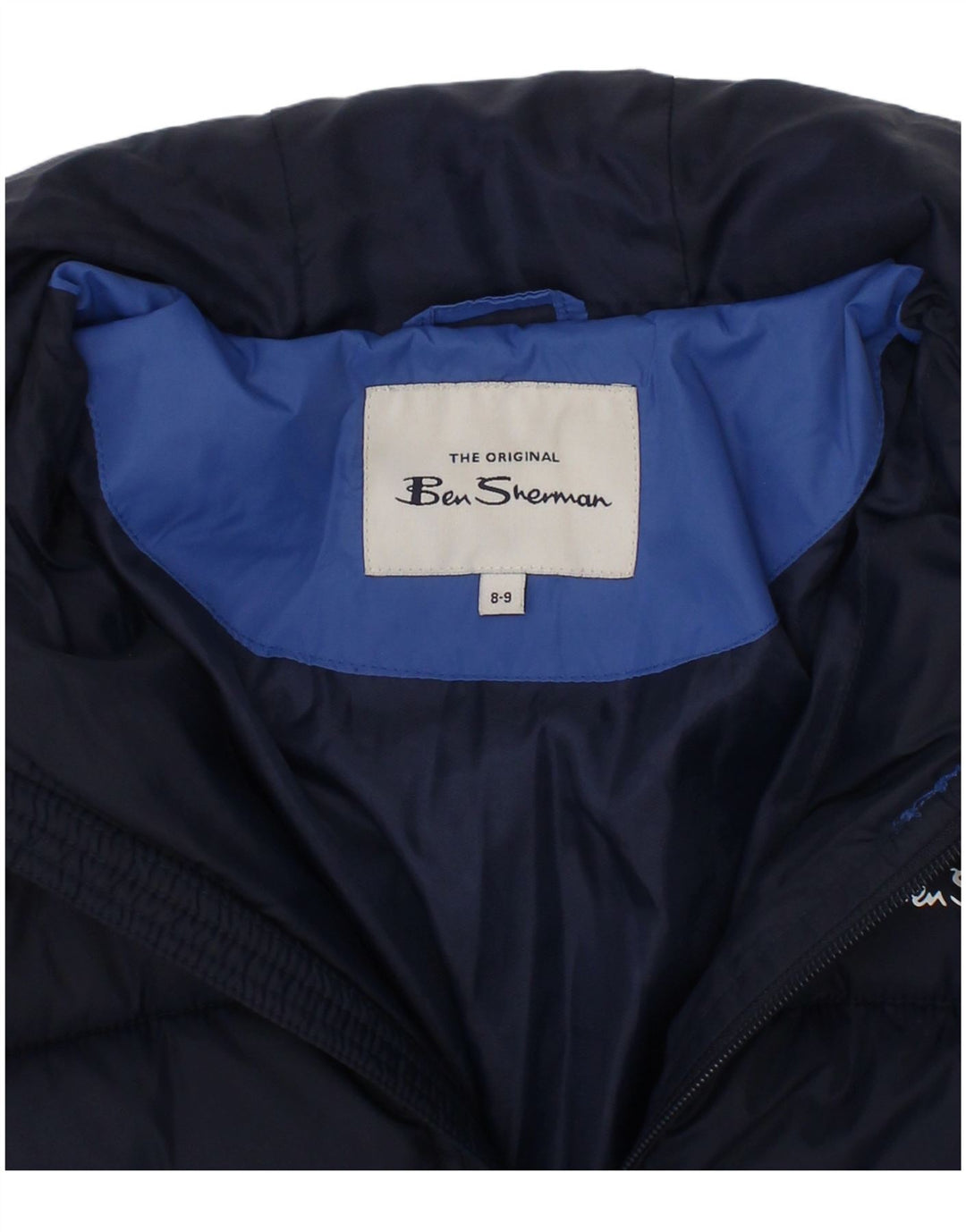 Ben Sherman Boys Padded Jacket 8-9 Years Navy Blue Colourblock Polyamide