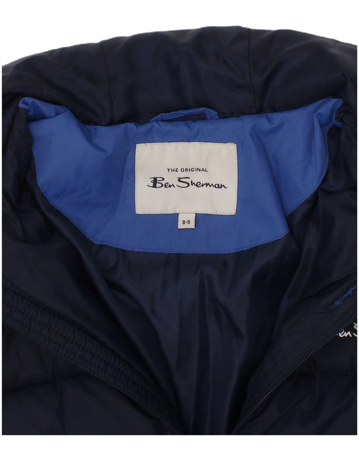 Ben Sherman Boys Padded Jacket 8-9 Years Navy Blue Colourblock Polyamide