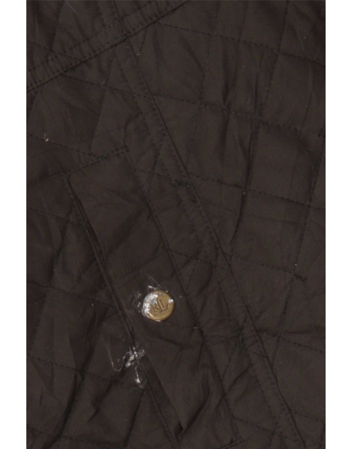 Ralph Lauren Womens Quilted Jacket UK 14 Large Brown Polyester