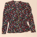VINTAGE Womens Long Sleeve Shirt Blouse IT 44 Medium Multicoloured Floral Vintage Vintage and Second-Hand Vintage from Messina Hembry 