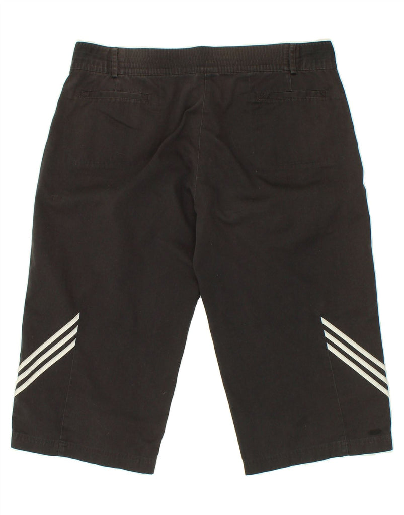 ADIDAS Womens Chino Shorts UK 14 Large W34 Black Polyester Vintage Adidas and Second-Hand Adidas from Messina Hembry 