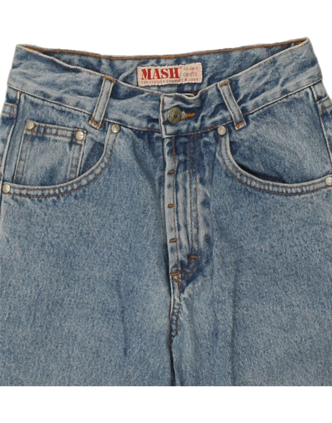 MASH Womens Slim Jeans W24 L29  Blue Cotton | Vintage Mash | Thrift | Second-Hand Mash | Used Clothing | Messina Hembry 