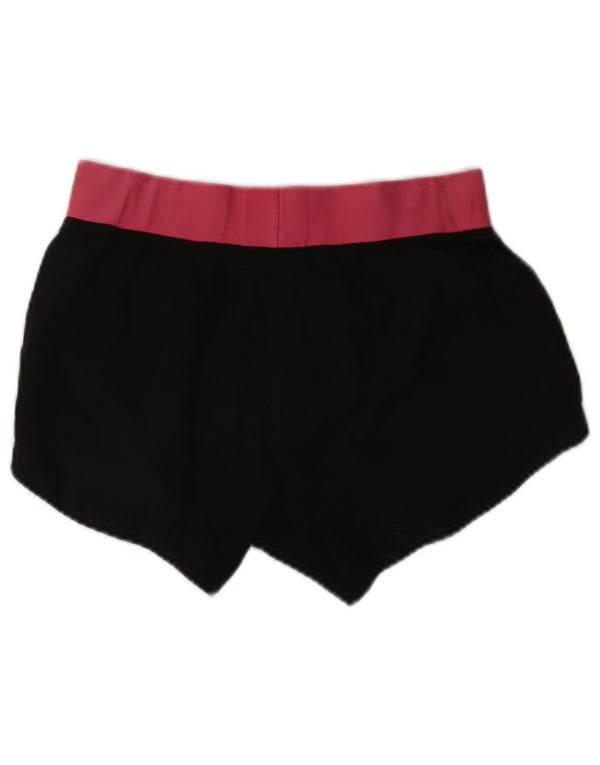 Nike Womens Dri Fit Sport Shorts UK 8 Small Black Colourblock Polyester