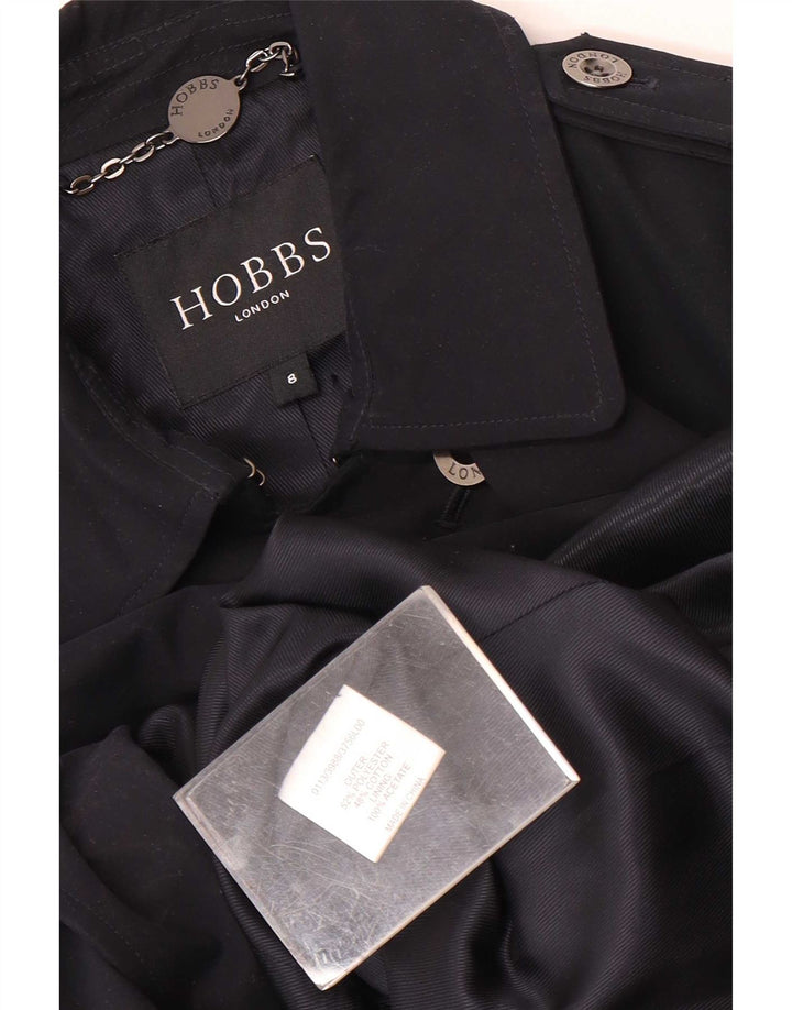 Hobbs Womens Trench Coat UK 8 Small Navy Blue Polyester