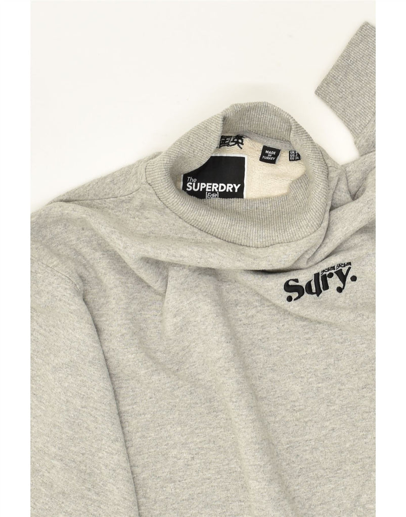 SUPERDRY Womens Sweatshirt Jumper UK 6 XS Grey Cotton | Vintage Superdry | Thrift | Second-Hand Superdry | Used Clothing | Messina Hembry 