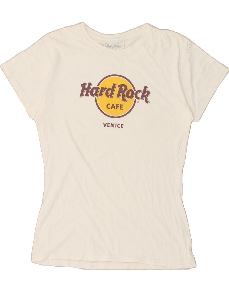 HARD ROCK CAFE Womens Venice Graphic T-Shirt Top UK 18 XL White Cotton | Vintage Hard Rock Cafe | Thrift | Second-Hand Hard Rock Cafe | Used Clothing | Messina Hembry 