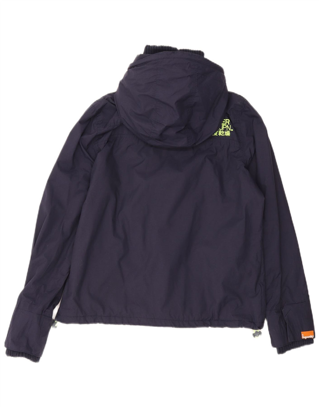 Superdry Womens Graphic Windbreaker Jacket UK 18 XL Navy Blue Nylon
